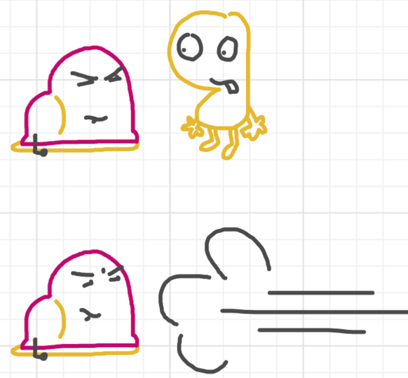 A panel from Running Duos, episode four of the Board Boards object show by Furretwalk/WalkingFurret.